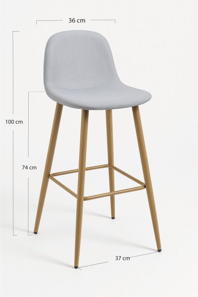 Tabouret Teok Tissu