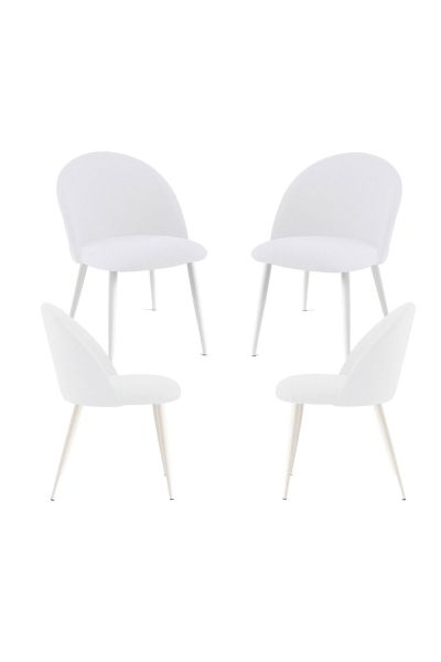 Pack 4 Cadeiras White Vint Tecido