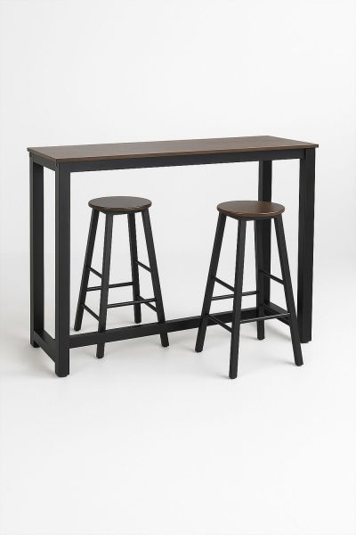 Set de Bar Table Haute + 2 Tabourets Tycon