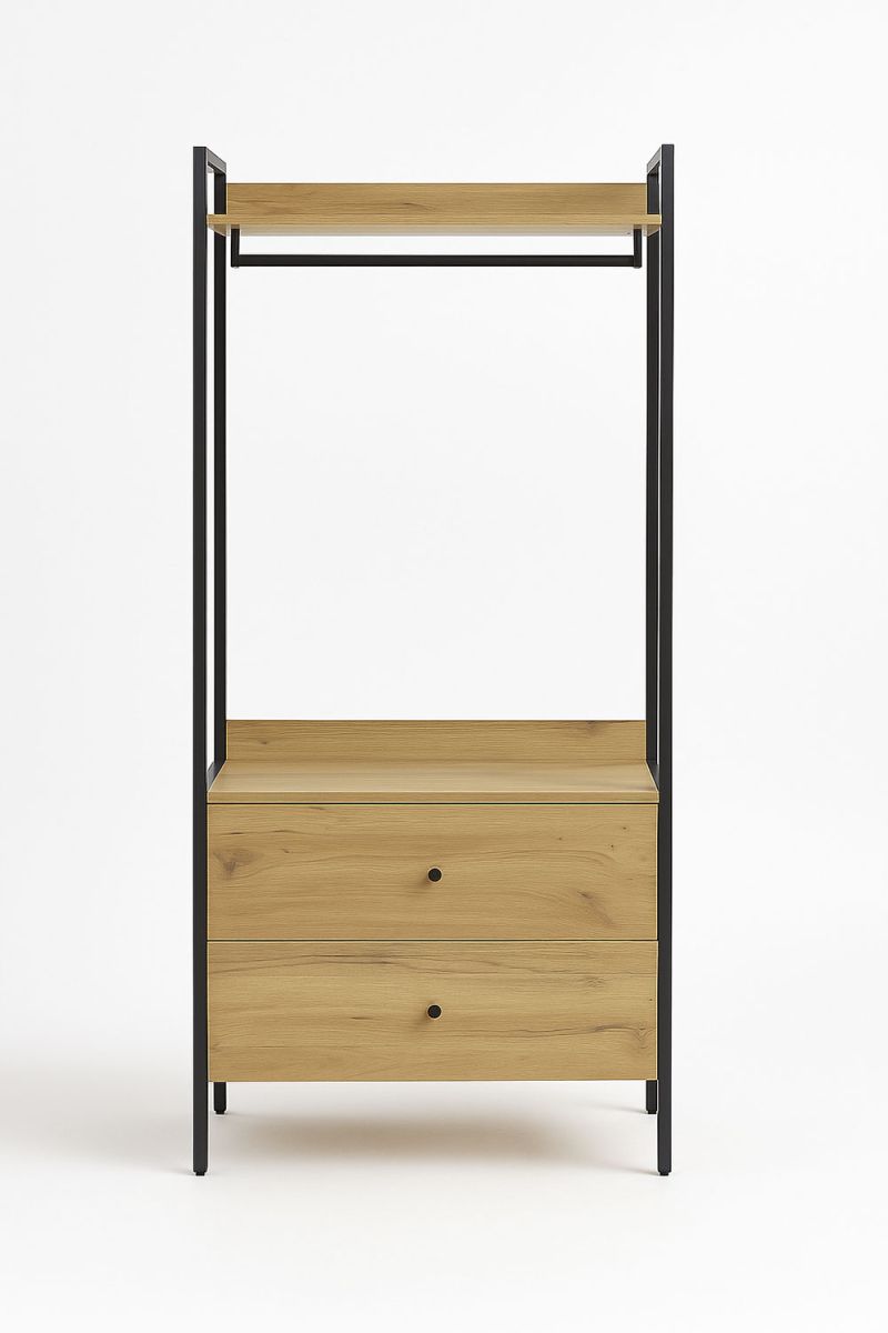 Armoire avec Tiroirs Doom - Un porte-manteau en bois utile