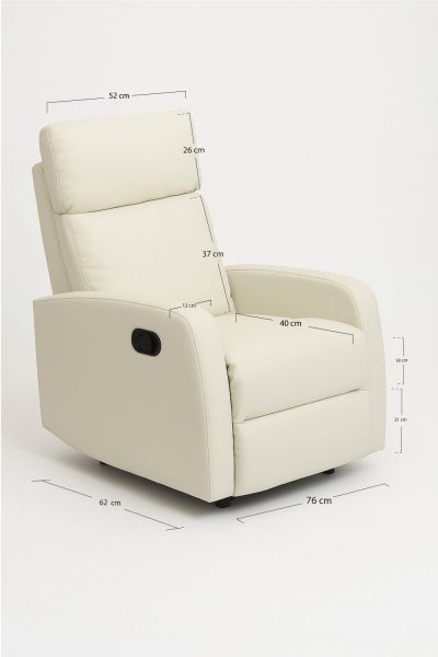 Fauteuil inclinable et relaxant en similicuir Trimax