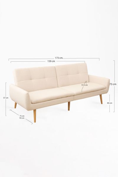 Canapé-lit en tissu Naya