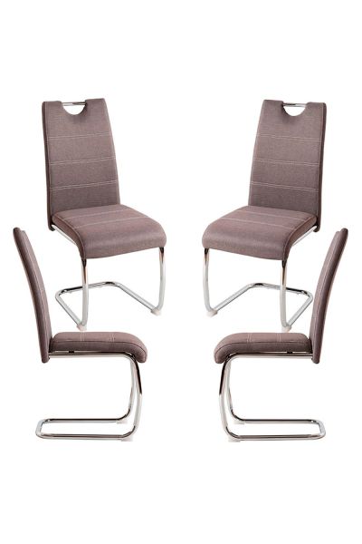 Pack 4 Chaises Hallen Tissu