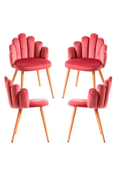Pack 4 Chaises Hand Velours
