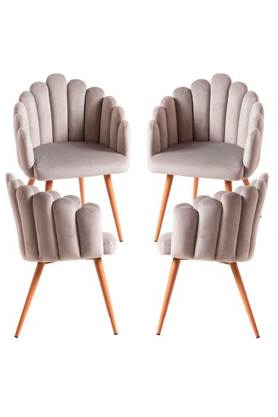 Pack 4 Fauteuils Main Velours