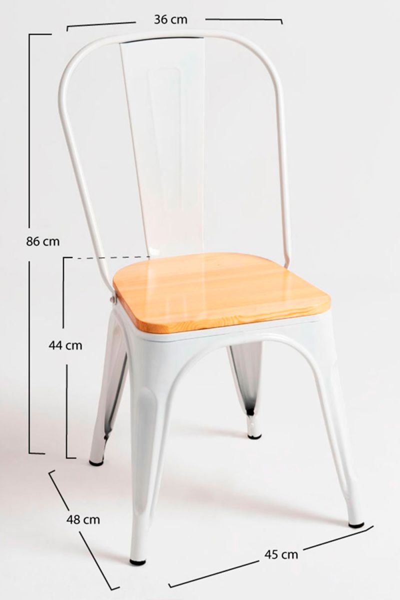 Chaise Torix Bois naturel - Référence en chaises industrielles en bois