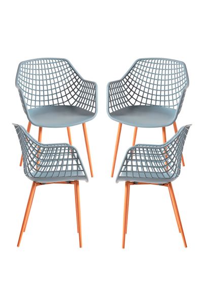 Pack 4 Chaises Riva avec accoudoirs