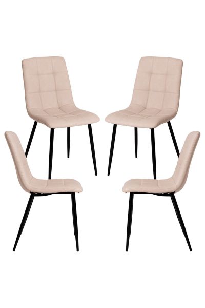 Pack 4 Chaises Stuhl Similicuir