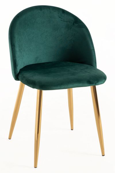 Chaise Vint Velours Golden - Style scandinave pour le salon
