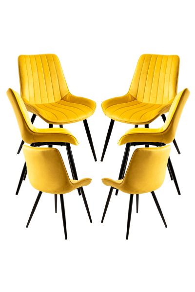 Pack 6 chaises Lene Velours - Un pack de chaises idéal