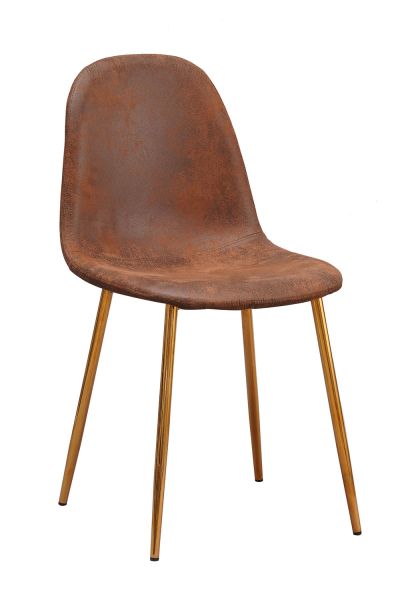 Chaise Golden Teok Similicuir Marron Vintage - Une chaise design que vous allez adorer