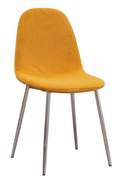 Chaise Chrome Teok Velours - Une chaise design que vous allez adorer