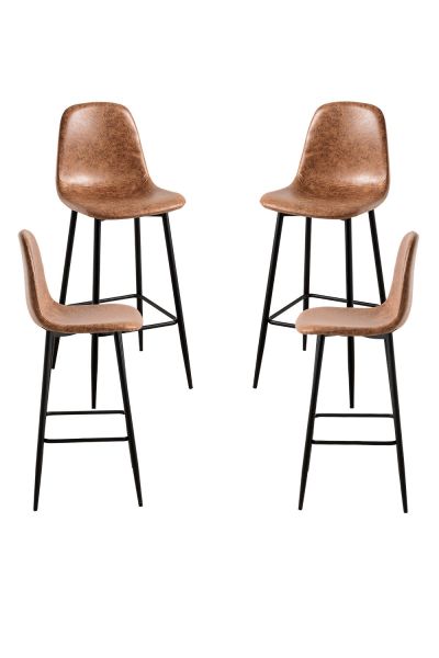 Pack 4 Tabourets Veki Tissu Vintage