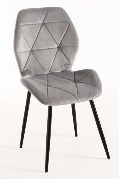 Chaise Sesel Velours Jambes Noires