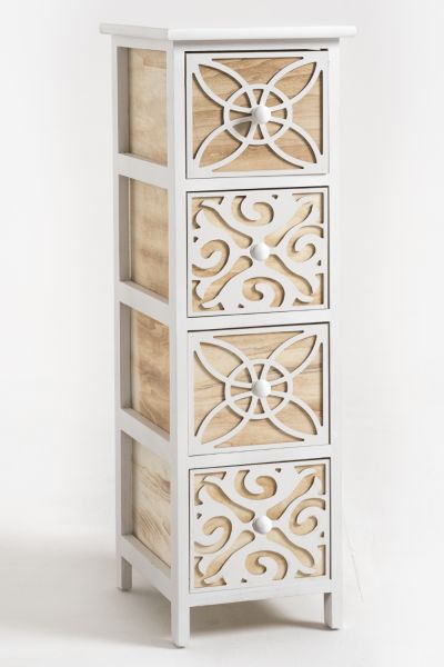 Commode étroite à 4 tiroirs Carvy