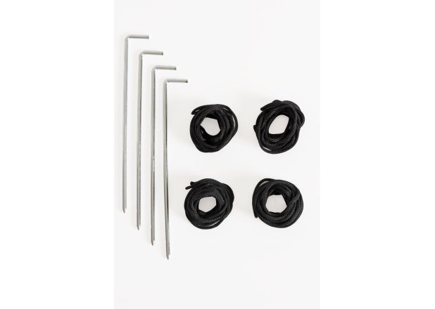 Pack 4 Piquetas con Cuerdas para Carpas Eco