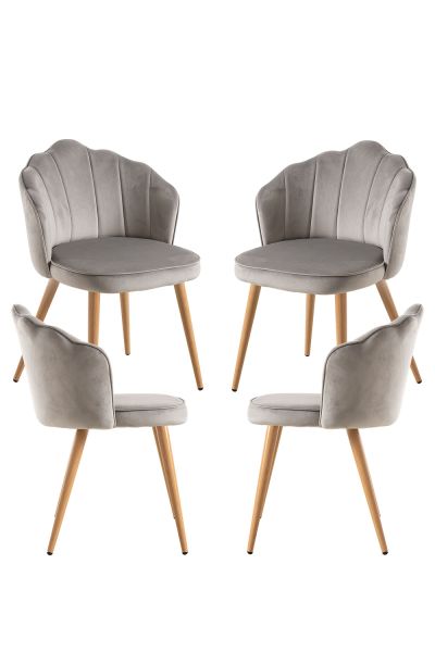 Pack 4 Chaises Blume Velours